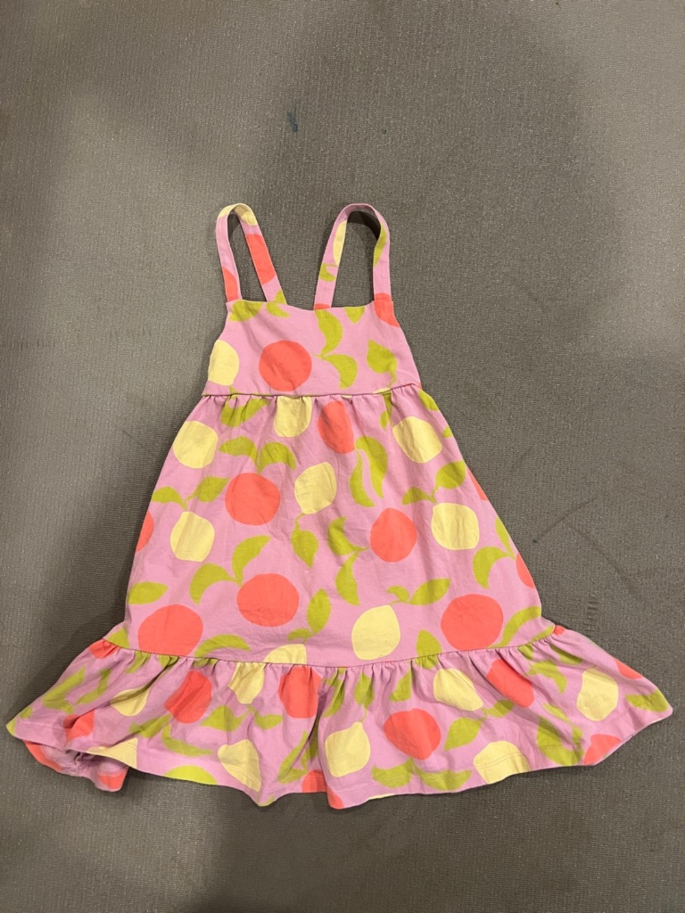 Hanna Andersson Pink Fruit Print Ruffle Dress